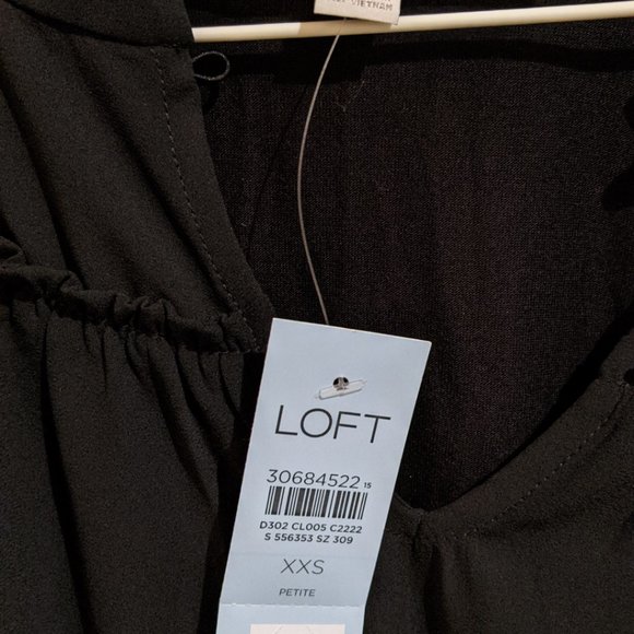 Petite Split Neck Mixed Media Top (Long Sleeve) - Picture 3 of 3